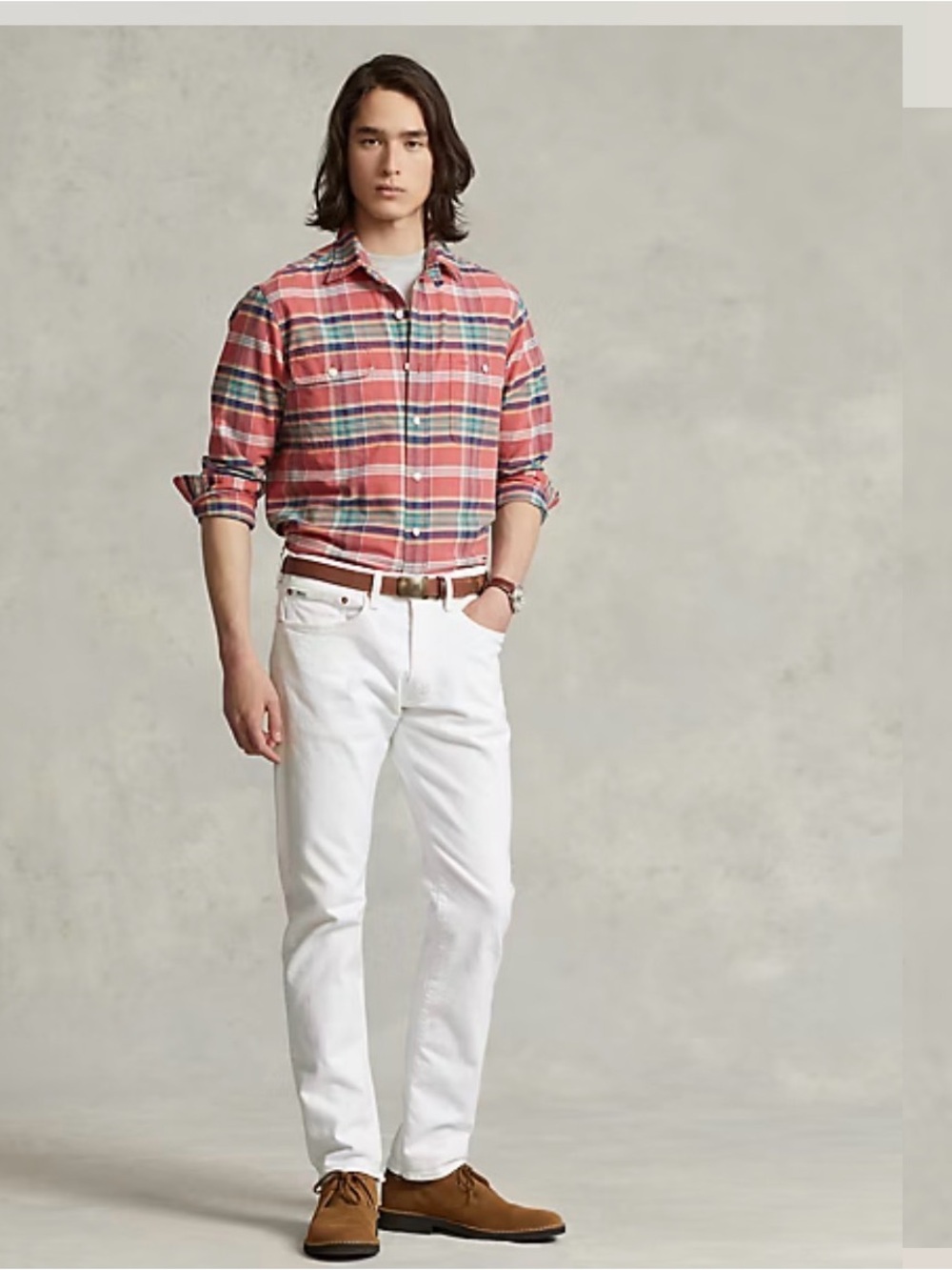 Polo by Ralph Lauren Men’s Classic fit Plaid Oxford Workshirt Sz M
